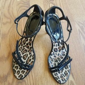 Nine West Womans 7.5M Classic Heels Open Toe Black